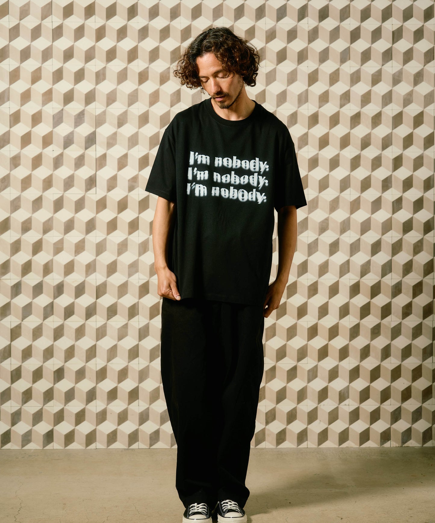 【予約販売7月初旬~中旬入荷】-Remy-(レミー) "I'm nobody" メッセージプリント Tシャツ