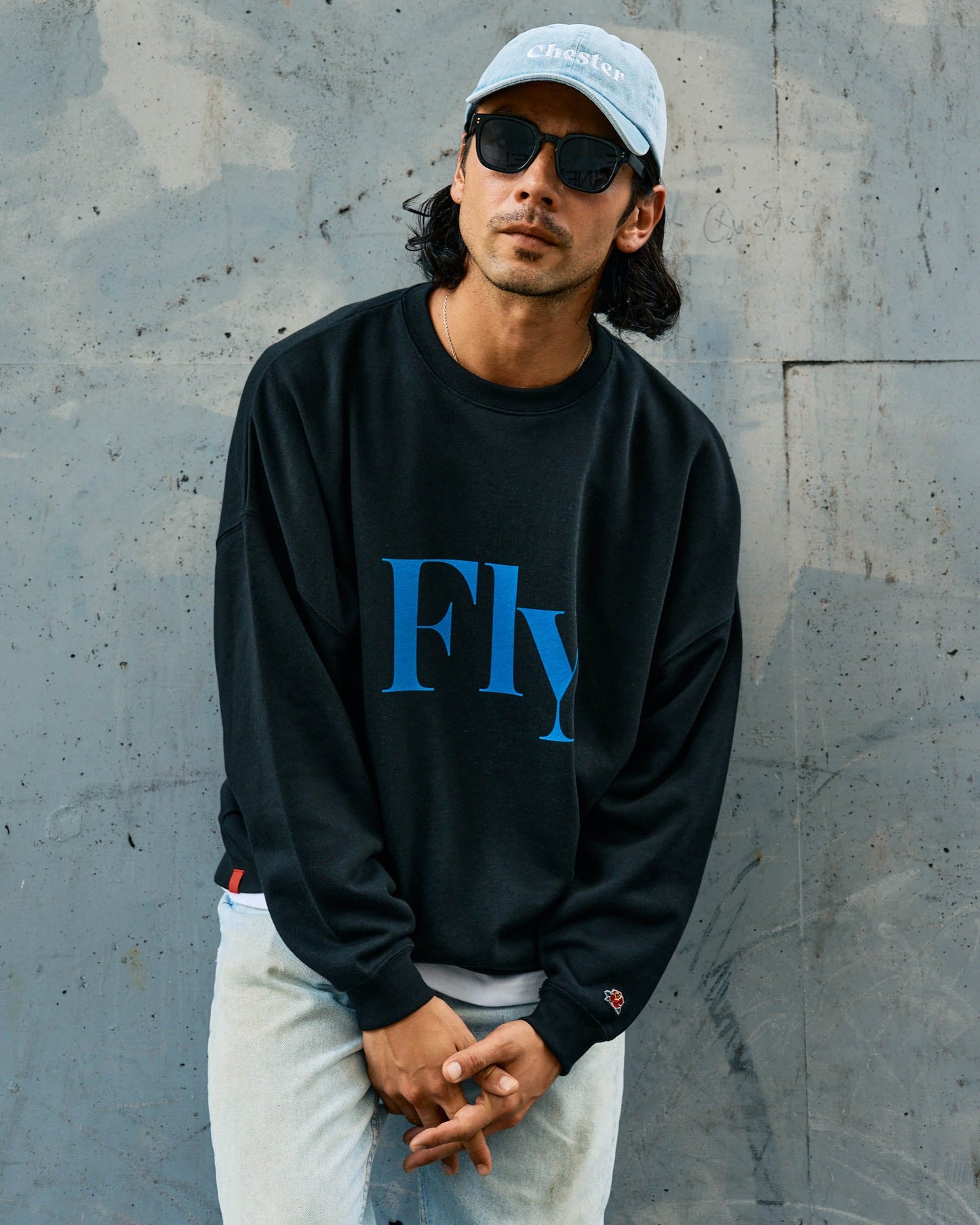 10.0oz Fly LOGO クルーネックスウェット -Fly-【予約販売3月上旬~中旬入荷】
