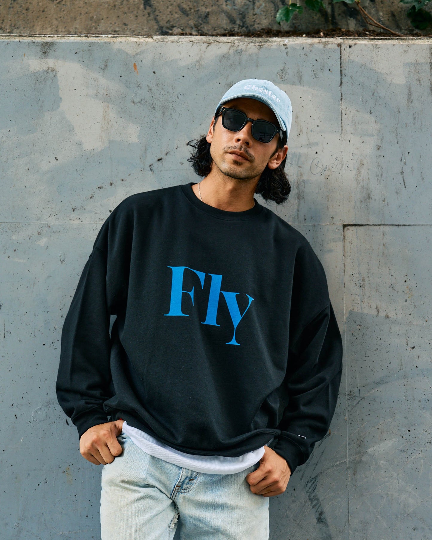10.0oz Fly LOGO クルーネックスウェット -Fly-【予約販売3月上旬~中旬入荷】