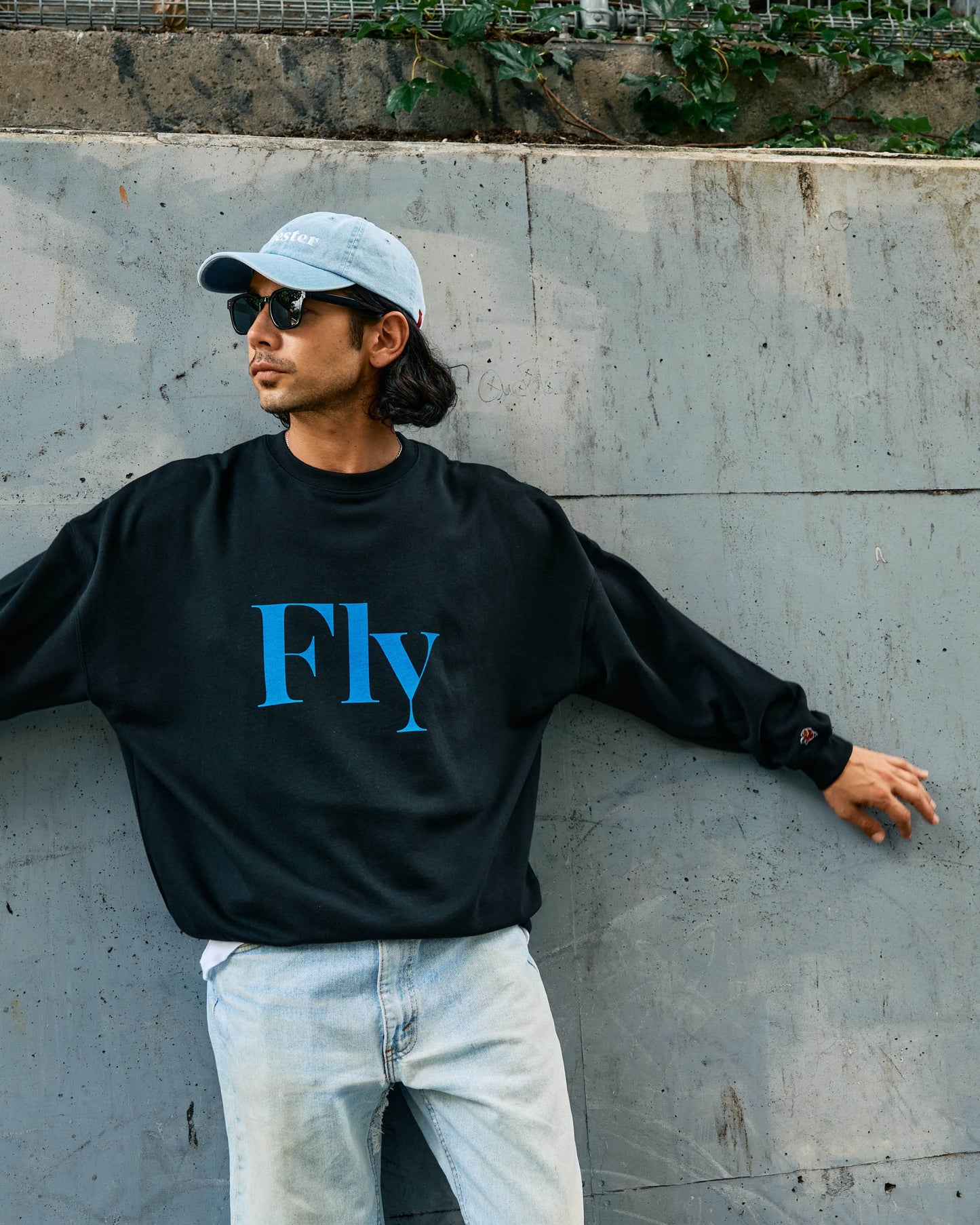 10.0oz Fly LOGO クルーネックスウェット -Fly-【予約販売3月上旬~中旬入荷】