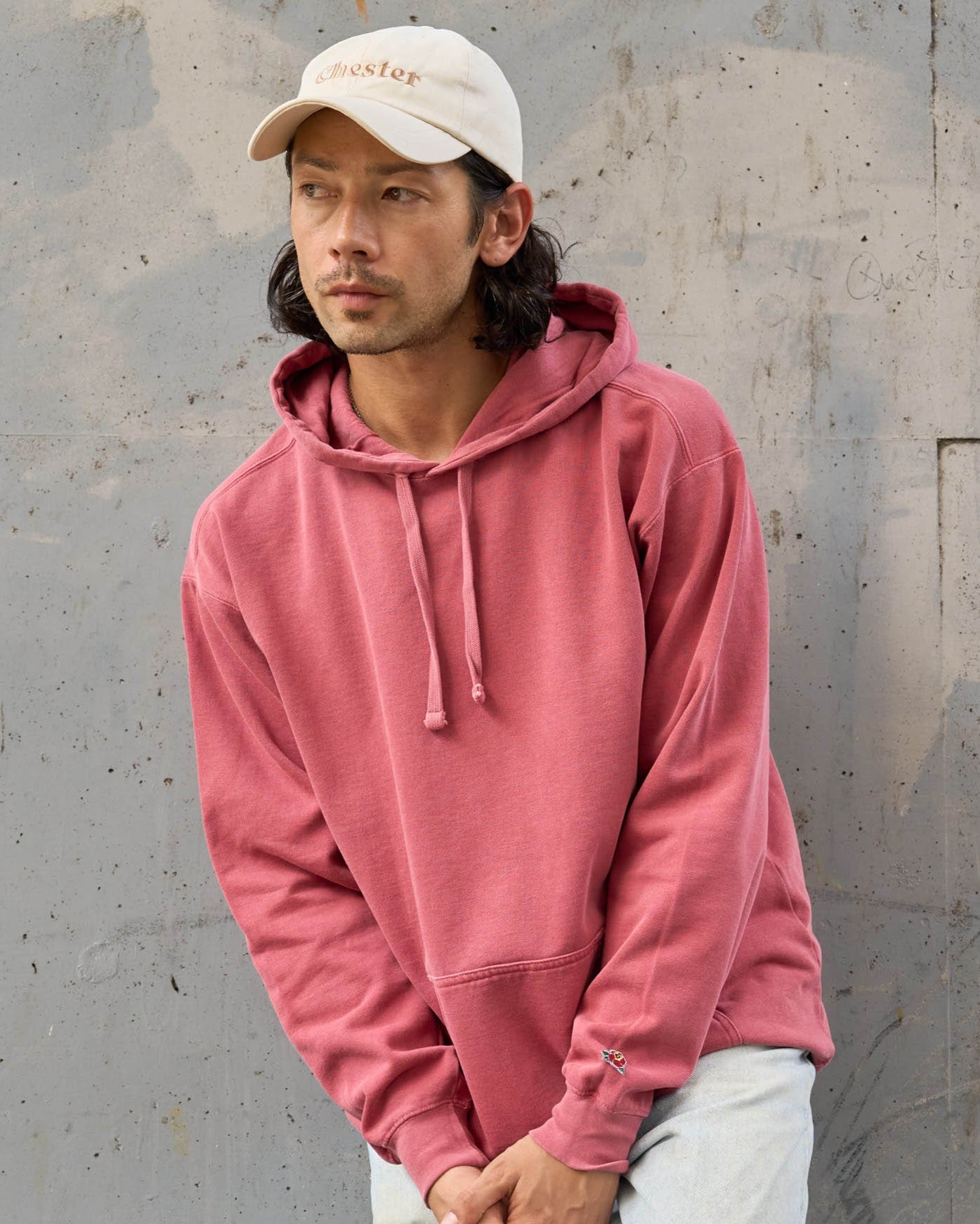 ピグメント後染 バックプリントプルオーバーパーカー -Patrick-【予約販売2月上旬~中旬入荷】
