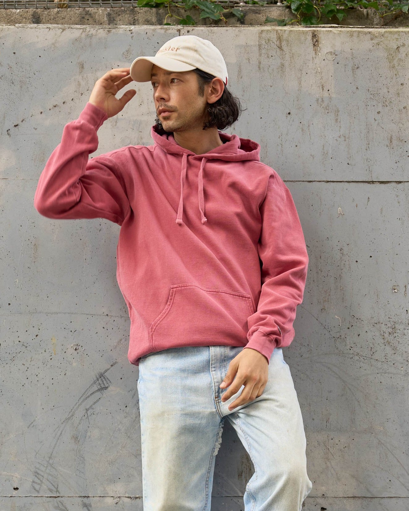 ピグメント後染 バックプリントプルオーバーパーカー -Patrick-【予約販売2月上旬~中旬入荷】
