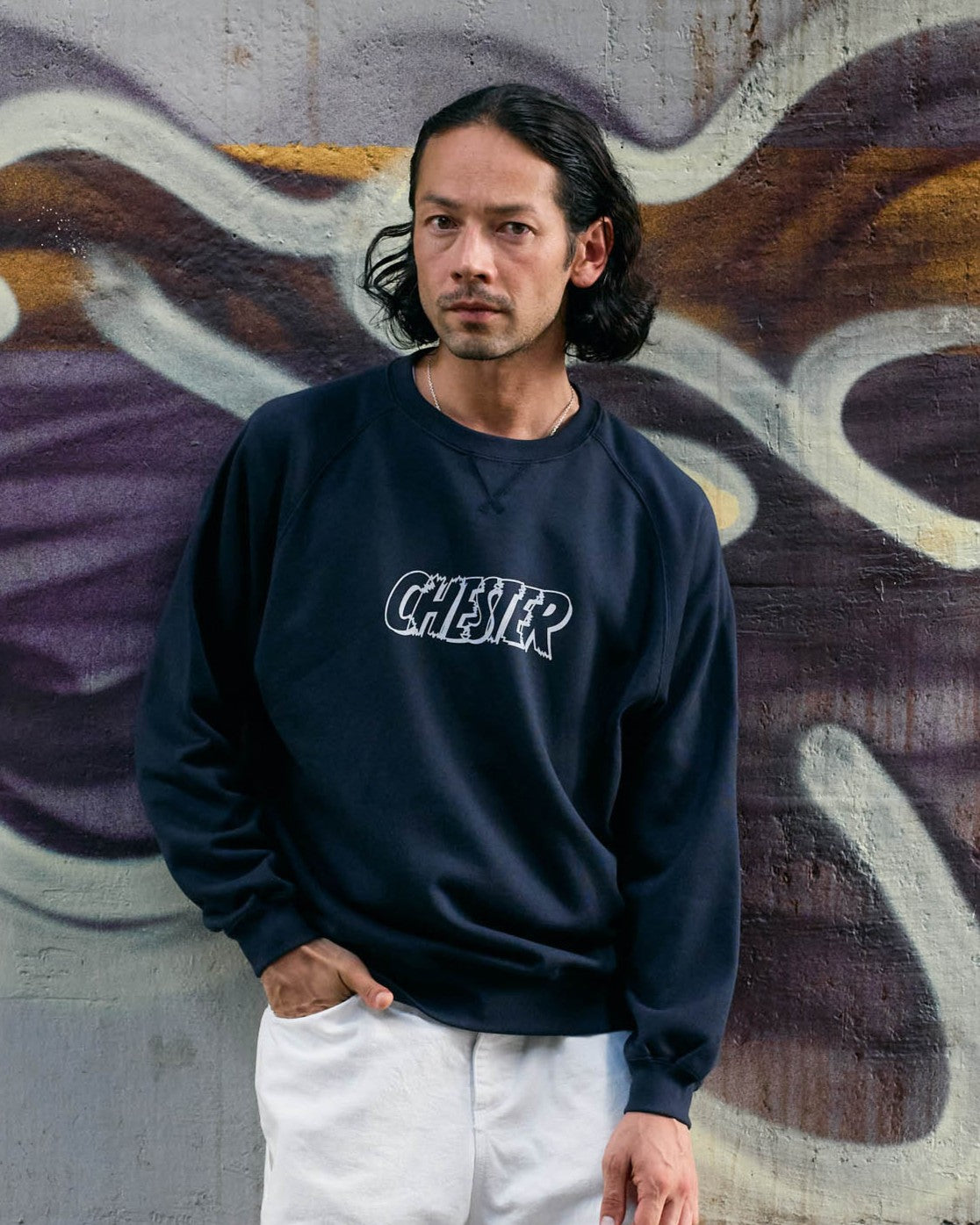 ラグランスリーブロゴスウェット -Philip-【予約販売3月上旬~中旬入荷】