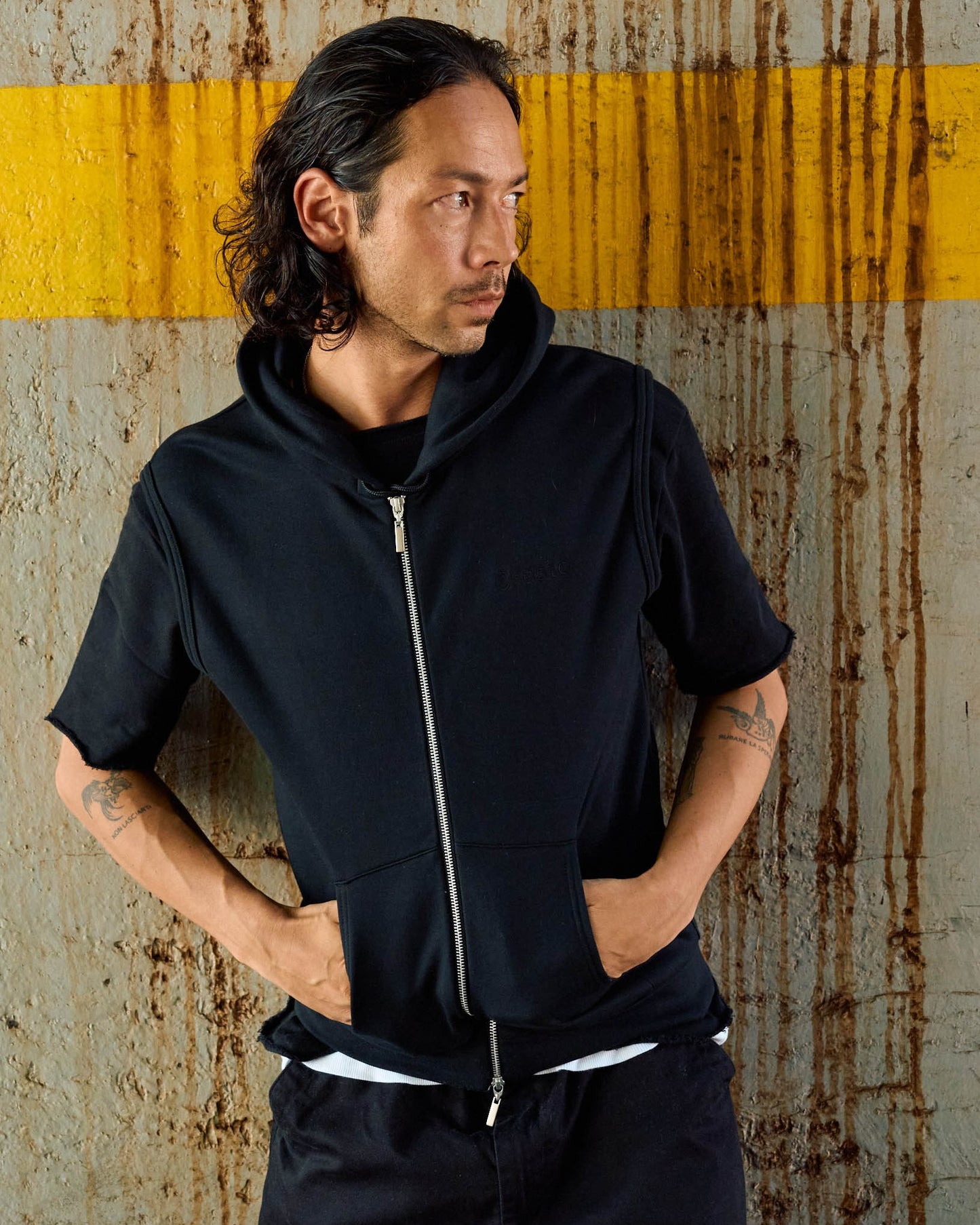 スウェットダブルジップベスト -Stacy-【予約販売3月上旬~中旬入荷】