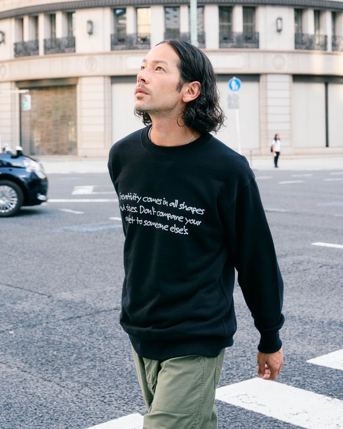 Message LOGO クルーネックスウェット-Kevin-【予約販売3月上旬~中旬入荷】