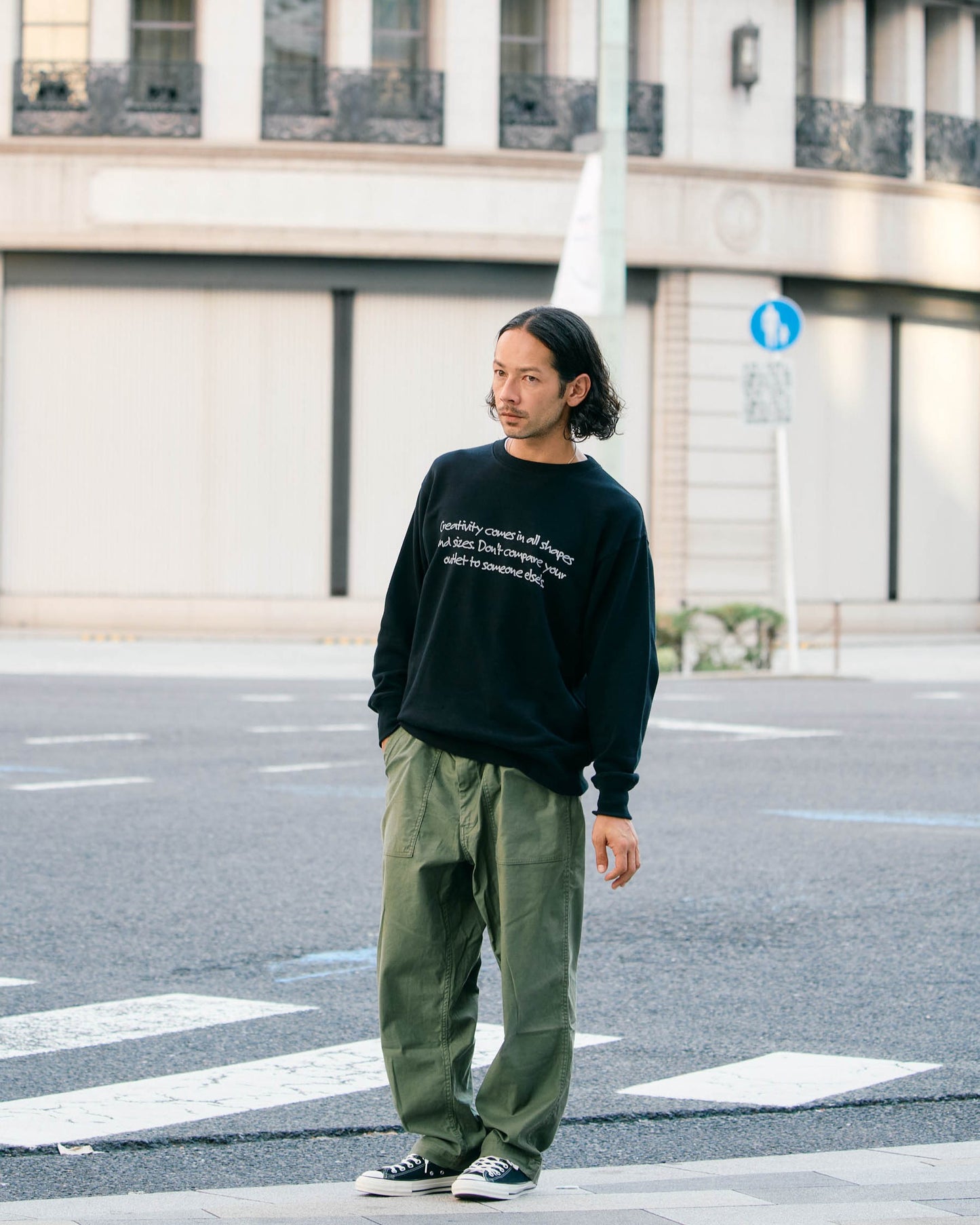 Message LOGO クルーネックスウェット-Kevin-【予約販売3月上旬~中旬入荷】