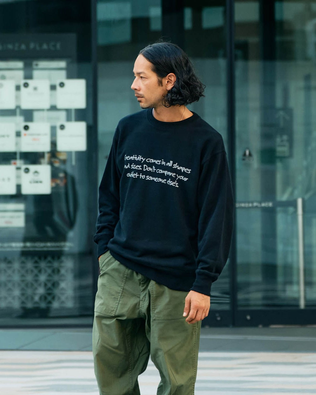 Message LOGO クルーネックスウェット-Kevin-【予約販売3月上旬~中旬入荷】