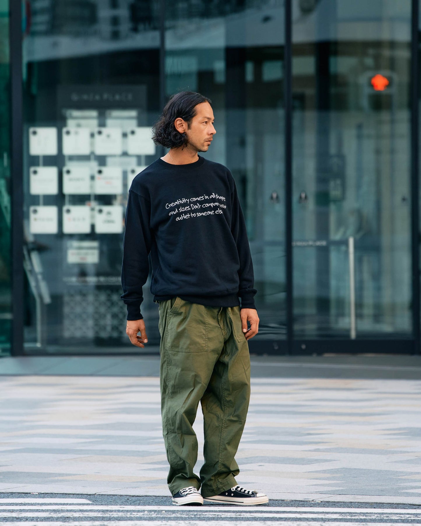 Message LOGO クルーネックスウェット-Kevin-【予約販売3月上旬~中旬入荷】