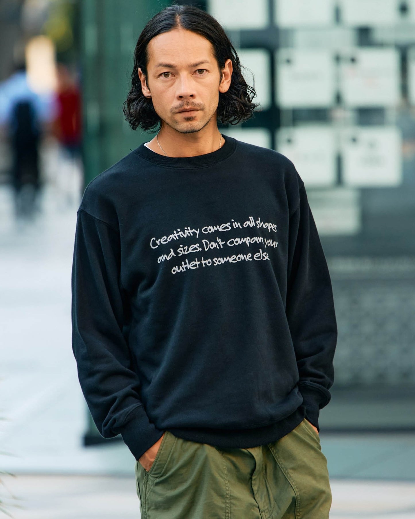 Message LOGO クルーネックスウェット-Kevin-【予約販売3月上旬~中旬入荷】