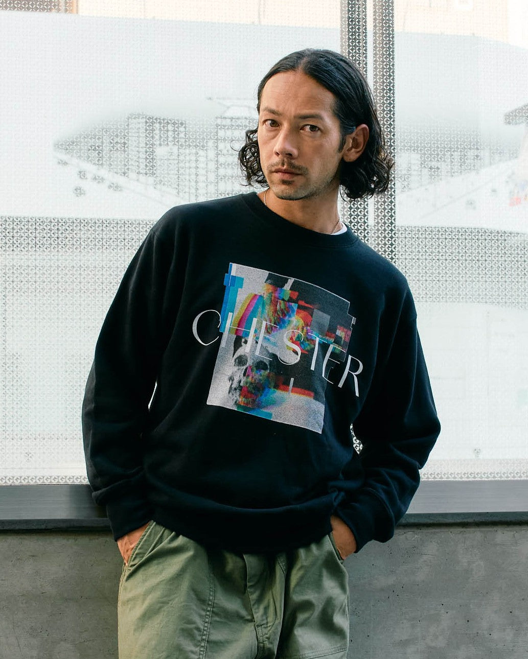 プリント クルーネックスウェット -Liam-【予約販売3月上旬~中旬入荷】