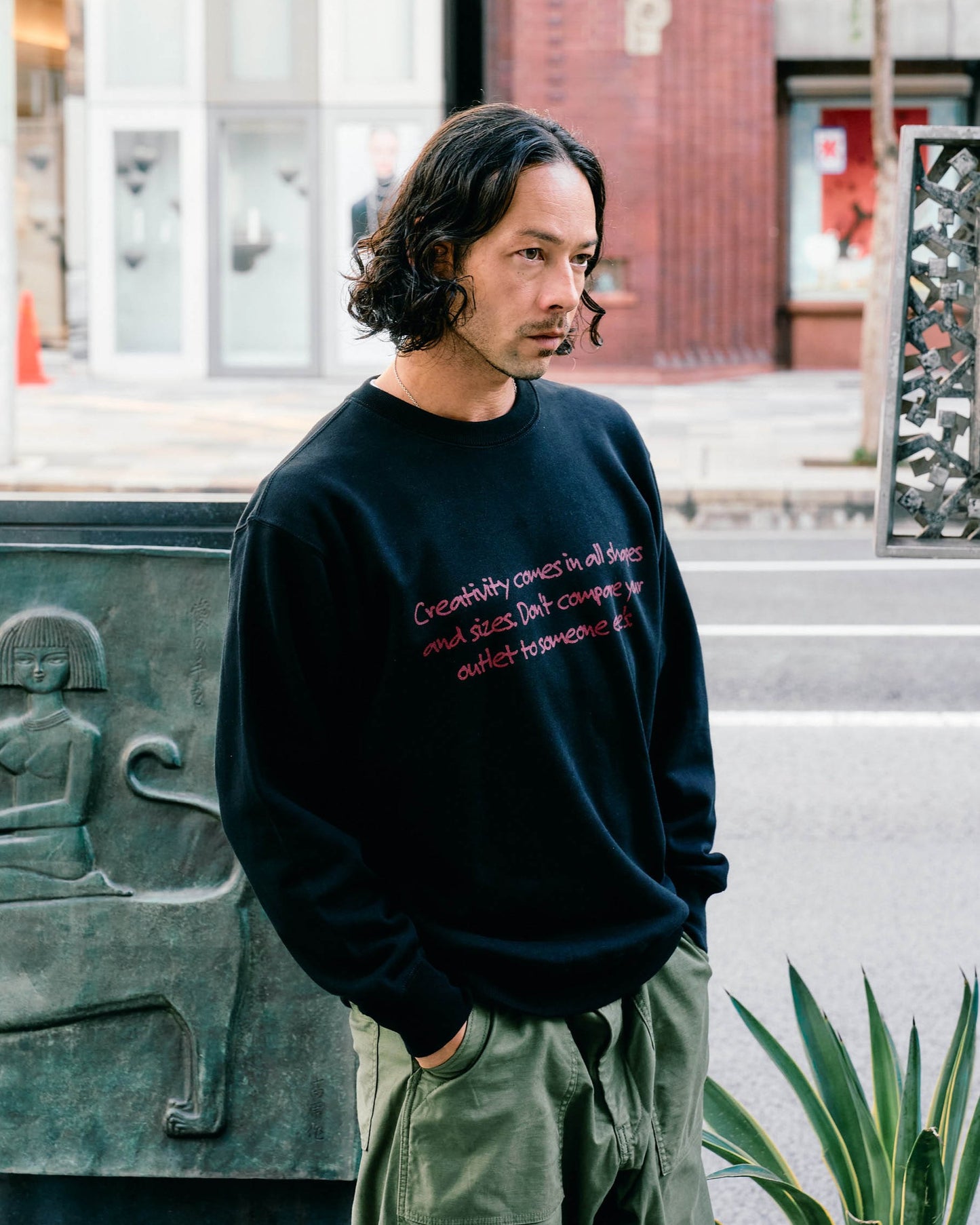 Message LOGO クルーネックスウェット-Kevin-【予約販売3月上旬~中旬入荷】