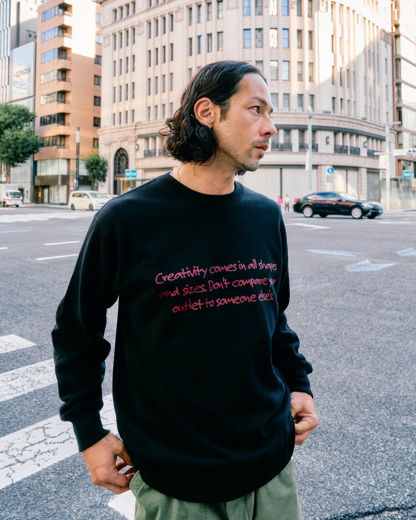 Message LOGO クルーネックスウェット-Kevin-【予約販売3月上旬~中旬入荷】