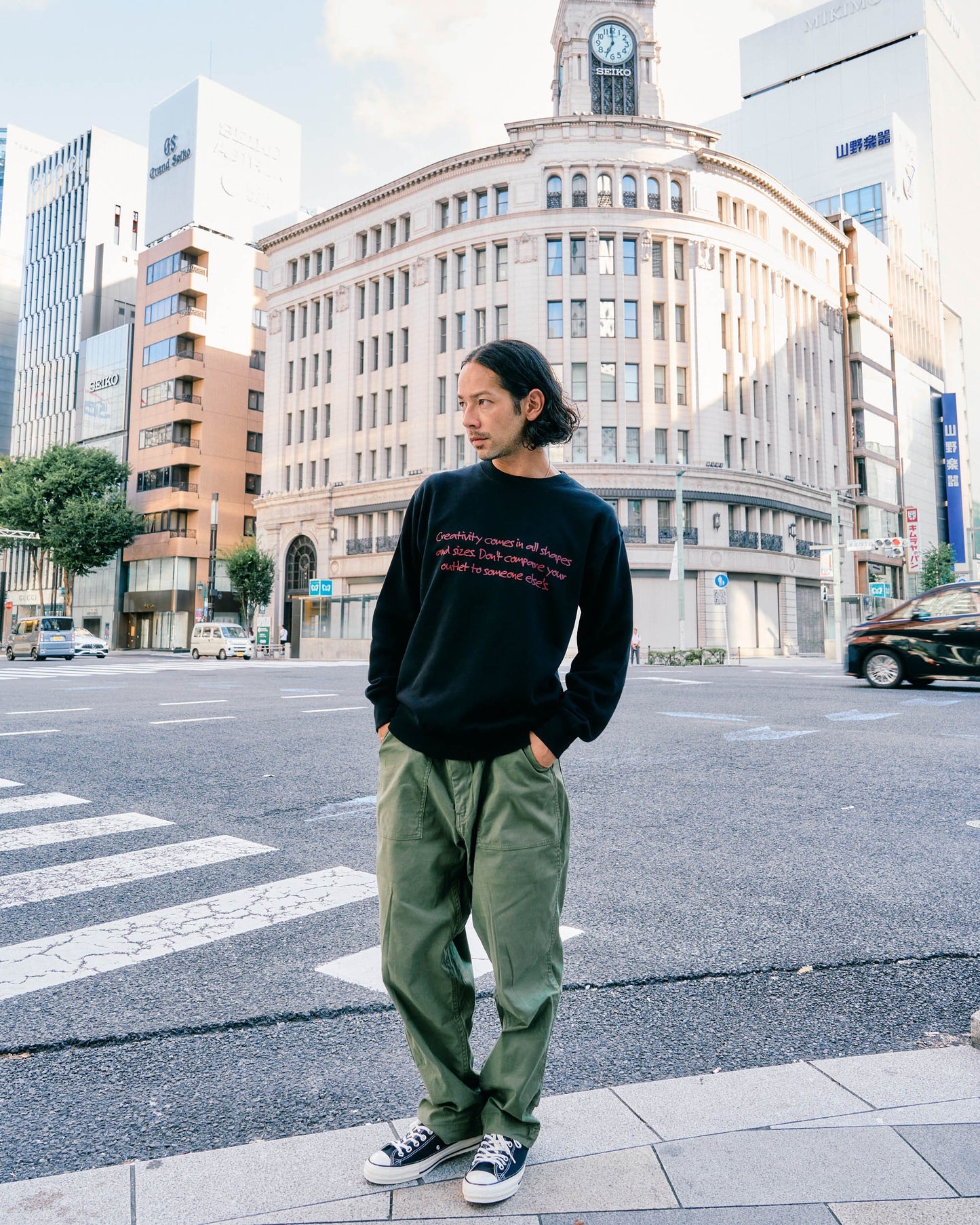 Message LOGO クルーネックスウェット-Kevin-【予約販売3月上旬~中旬入荷】