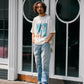 【予約販売7月初旬～中旬入荷】-Skylar-（ｽｶｲﾗｰ） "LIKE A SKY" レトロフォトプリントTシャツ