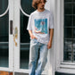 【予約販売7月初旬～中旬入荷】-Skylar-（ｽｶｲﾗｰ） "LIKE A SKY" レトロフォトプリントTシャツ