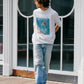 【予約販売7月初旬～中旬入荷】-Skylar-（ｽｶｲﾗｰ） "LIKE A SKY" レトロフォトプリントTシャツ