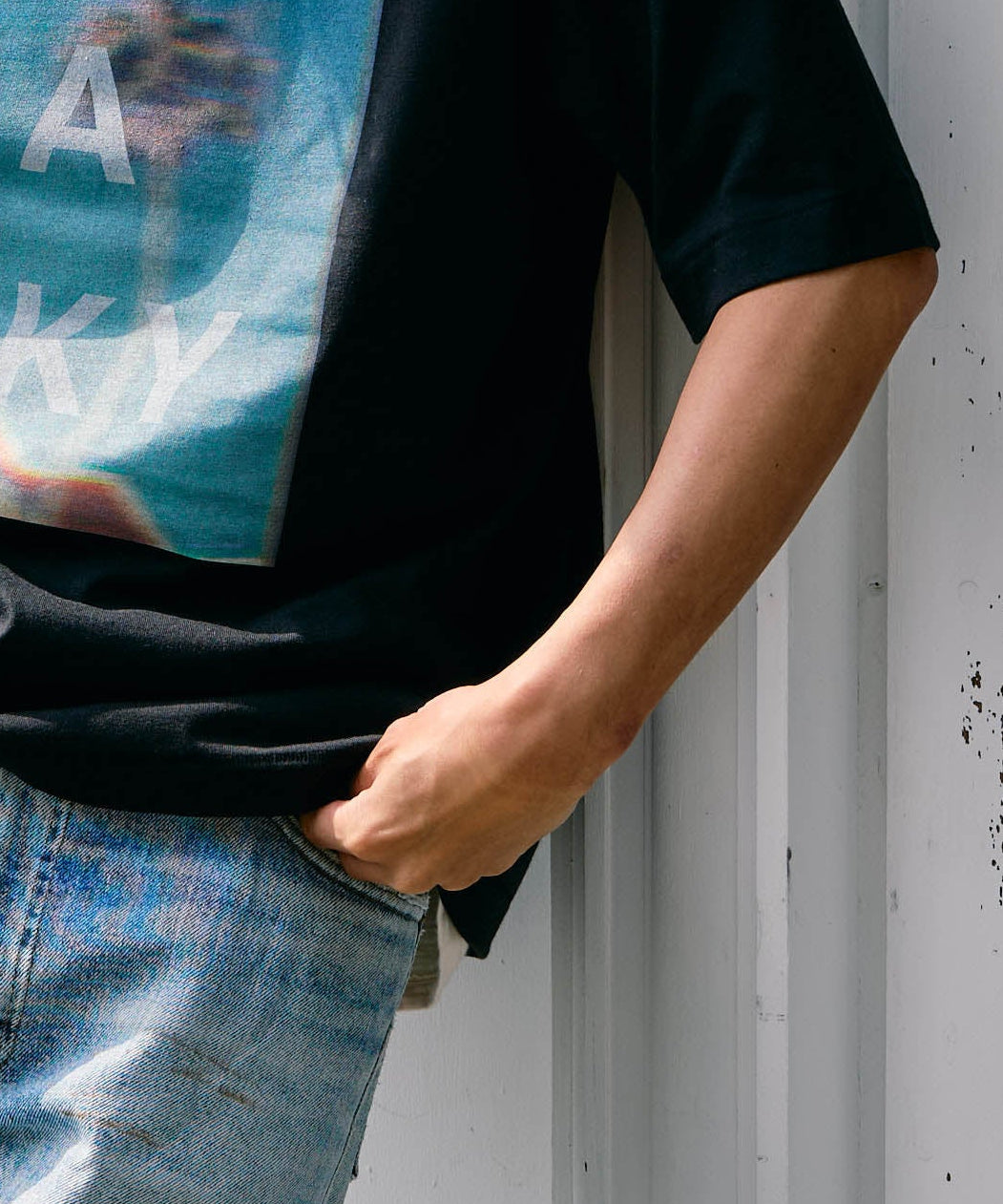 【予約販売7月初旬～中旬入荷】-Skylar-（ｽｶｲﾗｰ） "LIKE A SKY" レトロフォトプリントTシャツ