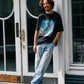 【予約販売7月初旬～中旬入荷】-Skylar-（ｽｶｲﾗｰ） "LIKE A SKY" レトロフォトプリントTシャツ