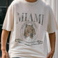 【予約販売7月初旬～中旬入荷】-Nico-（ﾆｺ） "MIAMI" ヴィンテージタイガープリント Tシャツ
