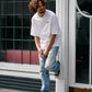 【予約販売7月初旬～中旬入荷】-Otis-(ｵｰﾃｨｽ） "VEG OUT" メッセージプリント Tシャツ