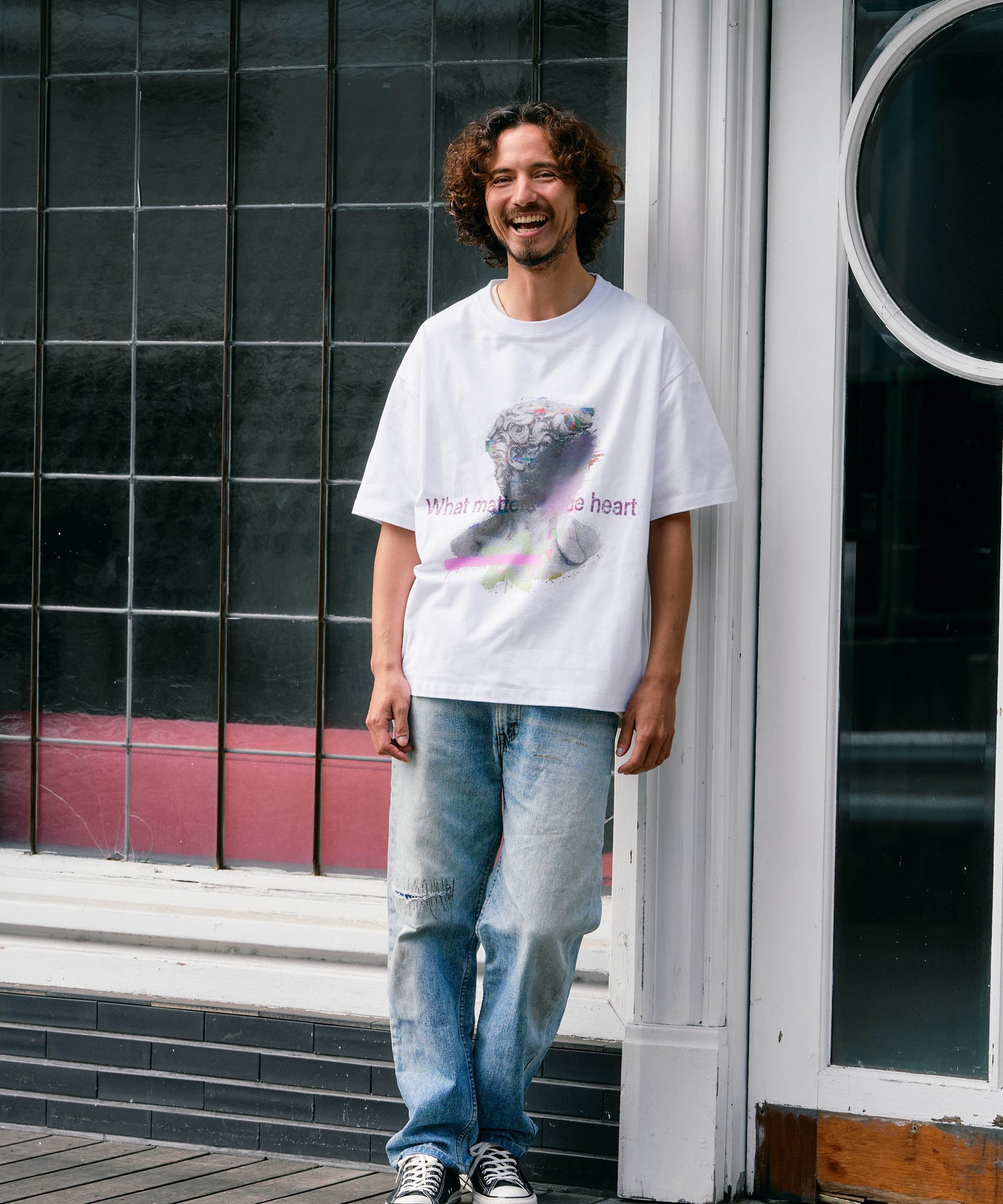 【予約販売7月初旬～中旬入荷】-Adonis-(ｱﾄﾞﾆｽ） アートグラフィック プリントTシャツ