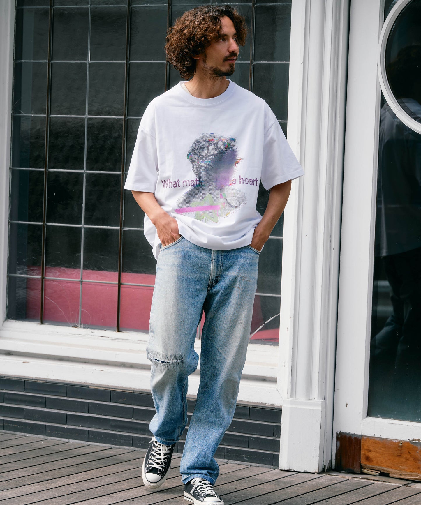 【予約販売7月初旬～中旬入荷】-Adonis-(ｱﾄﾞﾆｽ） アートグラフィック プリントTシャツ