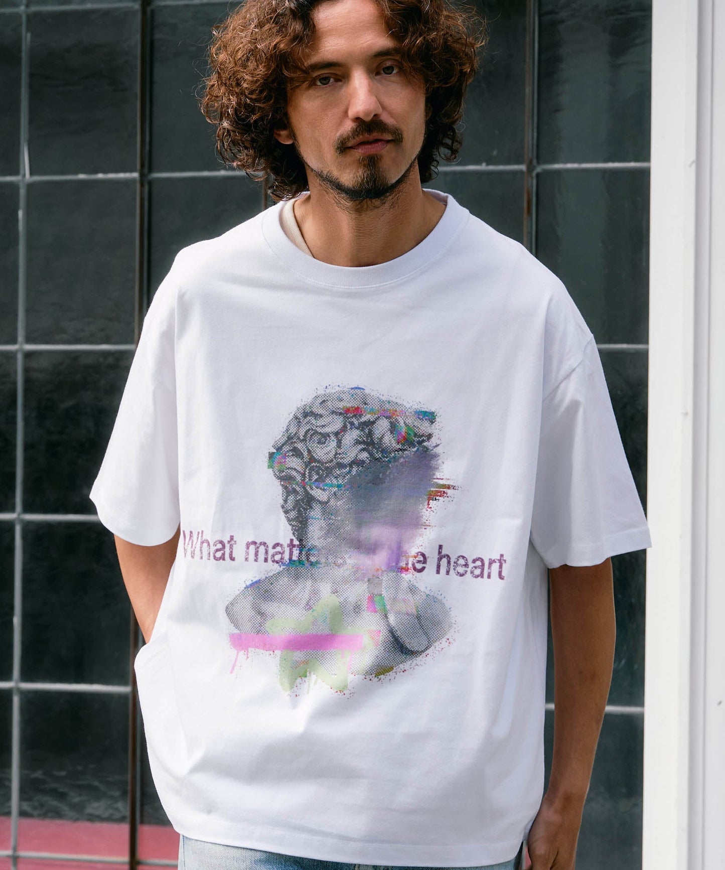 【予約販売7月初旬～中旬入荷】-Adonis-(ｱﾄﾞﾆｽ） アートグラフィック プリントTシャツ