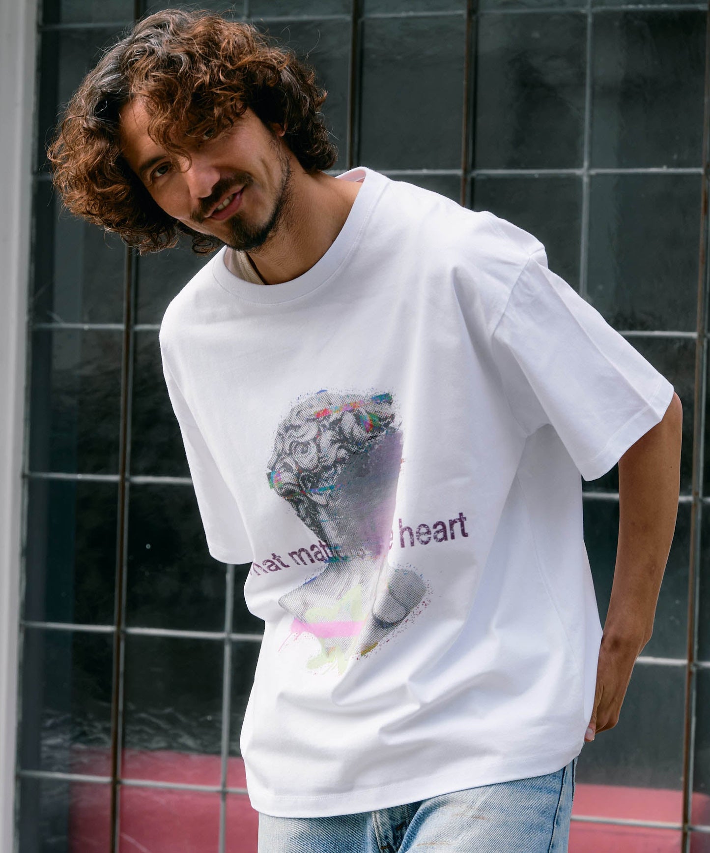 【予約販売7月初旬～中旬入荷】-Adonis-(ｱﾄﾞﾆｽ） アートグラフィック プリントTシャツ