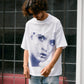 【予約販売7月初旬〜中旬入荷】-Libby-(ﾘﾋﾞｰ） ハーフトーン ポートレート＆メッセージプリント Tシャツ