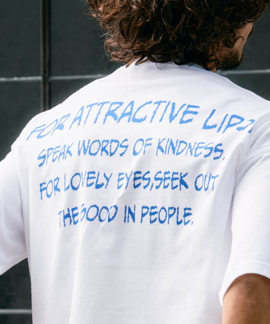 【予約販売7月初旬〜中旬入荷】-Libby-(ﾘﾋﾞｰ） ハーフトーン ポートレート＆メッセージプリント Tシャツ
