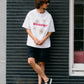 【予約販売7月初旬〜中旬入荷】-Indie-（ｲﾝﾃﾞｨｰ）デイジーフラワー＆ペイントスマッジ プリントTシャツ