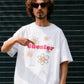 【予約販売7月初旬〜中旬入荷】-Indie-（ｲﾝﾃﾞｨｰ）デイジーフラワー＆ペイントスマッジ プリントTシャツ