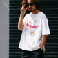 【予約販売7月初旬〜中旬入荷】-Indie-（ｲﾝﾃﾞｨｰ）デイジーフラワー＆ペイントスマッジ プリントTシャツ