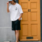 【予約販売7月初旬～中旬入荷】-Alice-(ｱﾘｽ)  アンティークウォッチ＆フェザー 裾ドローコード Tシャツ
