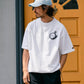 【予約販売7月初旬～中旬入荷】-Alice-(ｱﾘｽ)  アンティークウォッチ＆フェザー 裾ドローコード Tシャツ