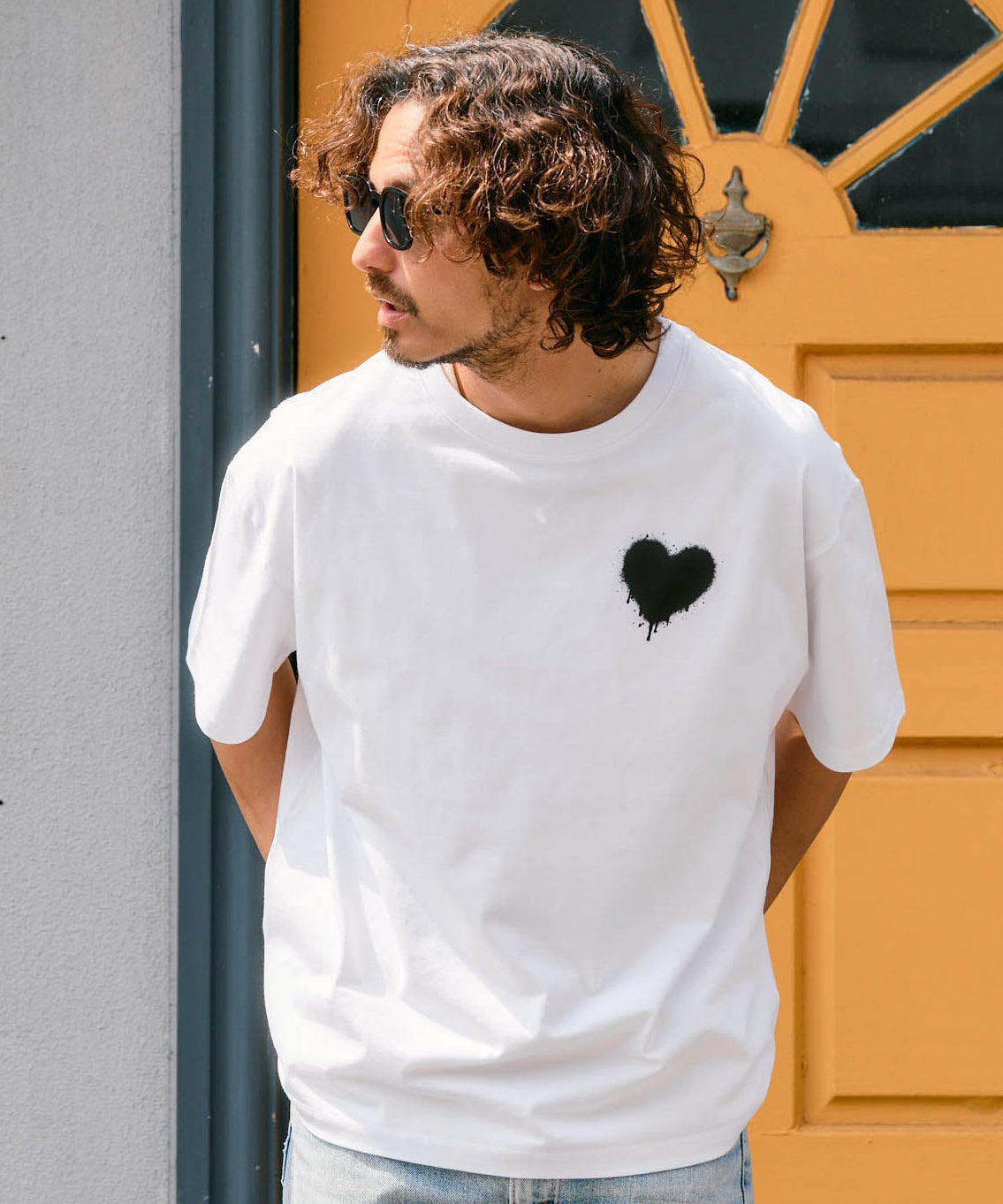 【予約販売7月初旬〜中旬入荷】 -Elio-（ｴﾘｵ）グランジハート バックプリント Tシャツ