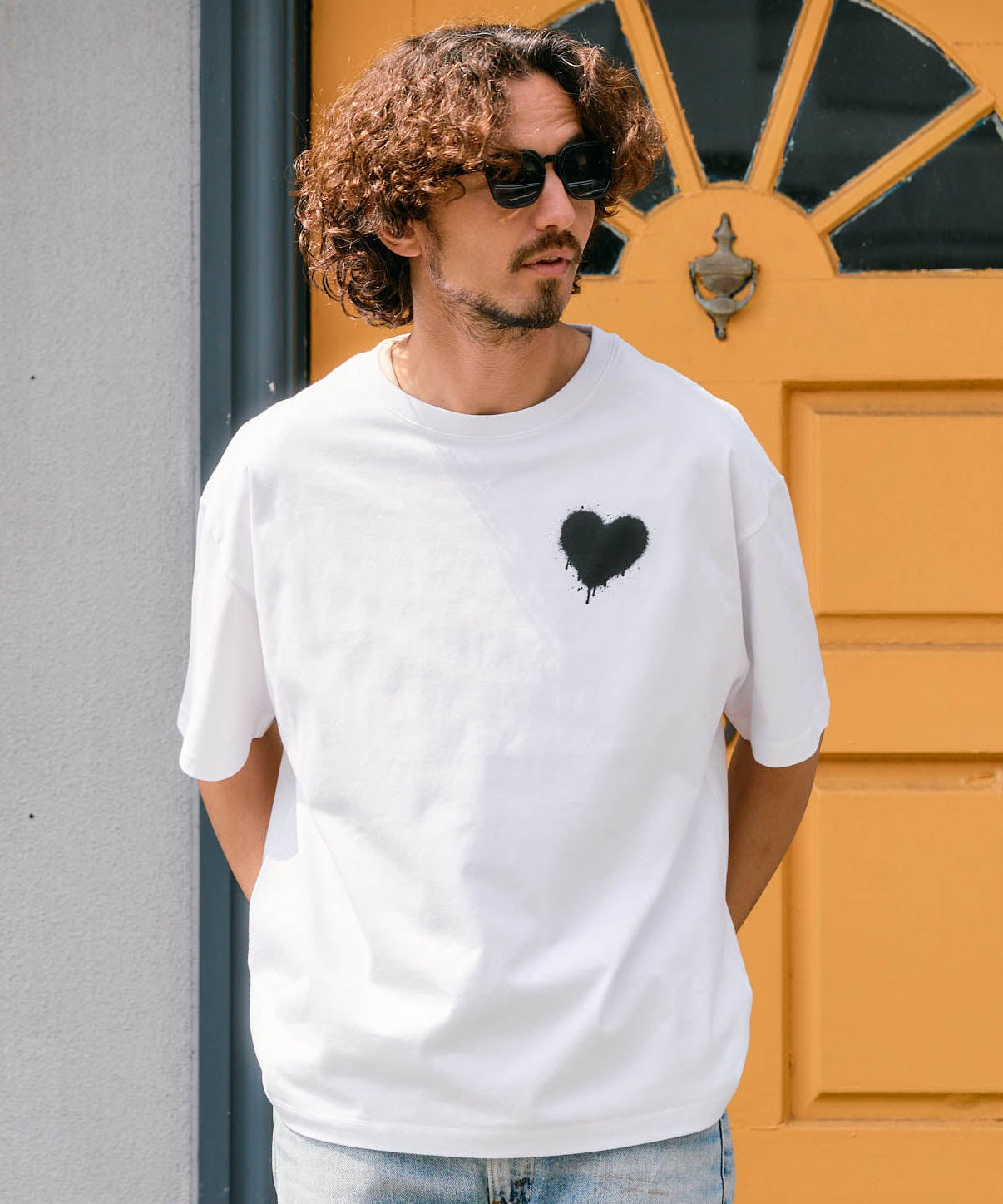 【予約販売7月初旬〜中旬入荷】 -Elio-（ｴﾘｵ）グランジハート バックプリント Tシャツ