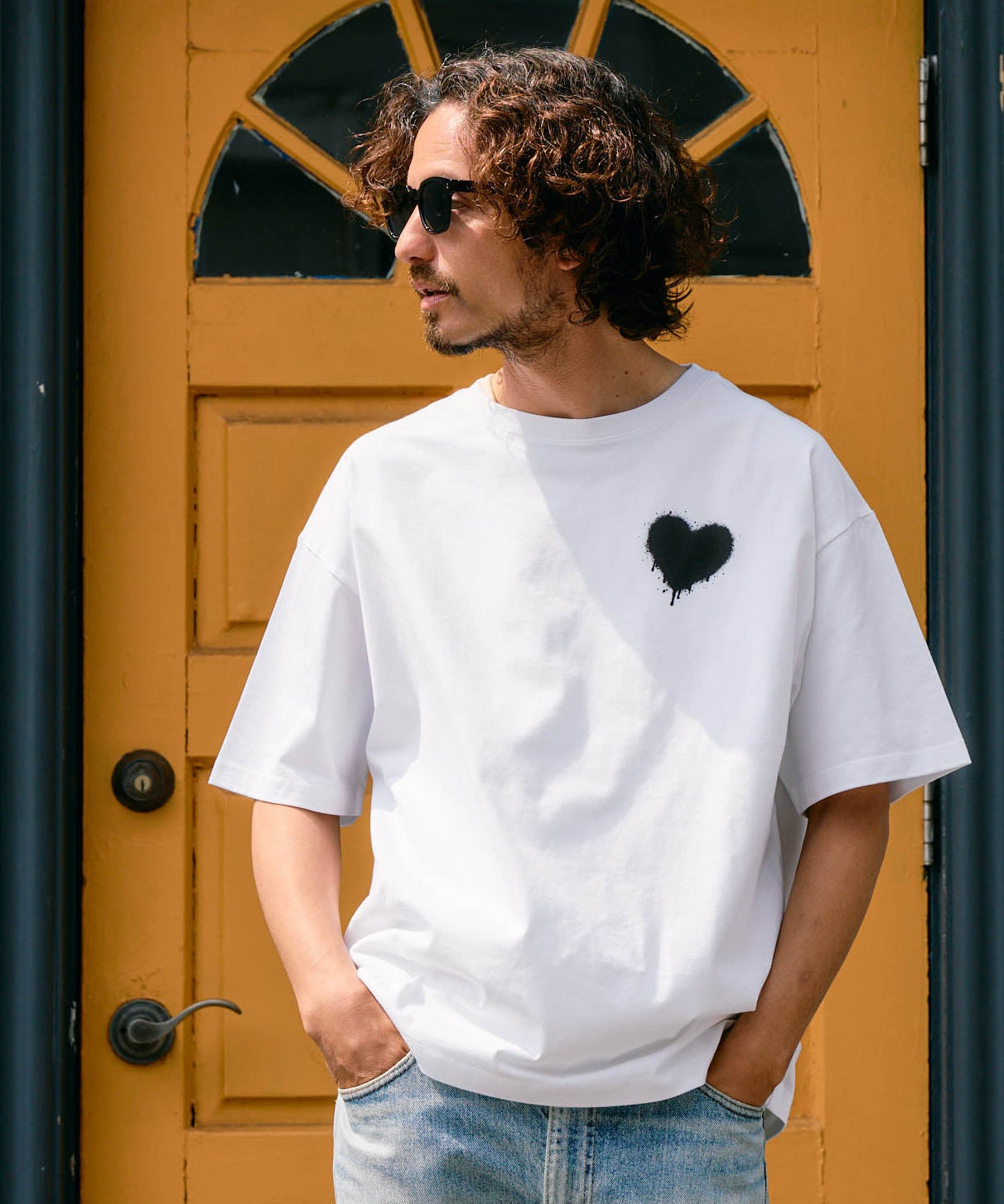 【予約販売7月初旬〜中旬入荷】 -Elio-（ｴﾘｵ）グランジハート バックプリント Tシャツ