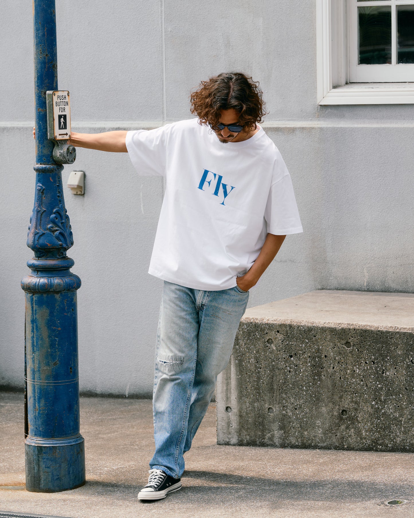 【予約販売7月初旬～中旬入荷】-Arlo Fly-（ｱｰﾛ･ﾌﾗｲ） "Fly & I Can" メッセージロゴ プリントTシャツ