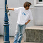 【予約販売7月初旬～中旬入荷】-Arlo Fly-（ｱｰﾛ･ﾌﾗｲ） "Fly & I Can" メッセージロゴ プリントTシャツ