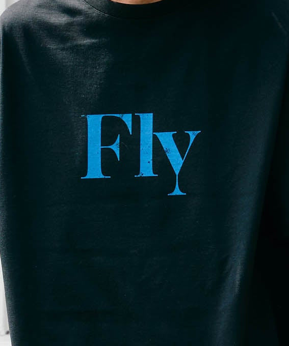 【予約販売7月初旬～中旬入荷】-Arlo Fly-（ｱｰﾛ･ﾌﾗｲ） "Fly & I Can" メッセージロゴ プリントTシャツ