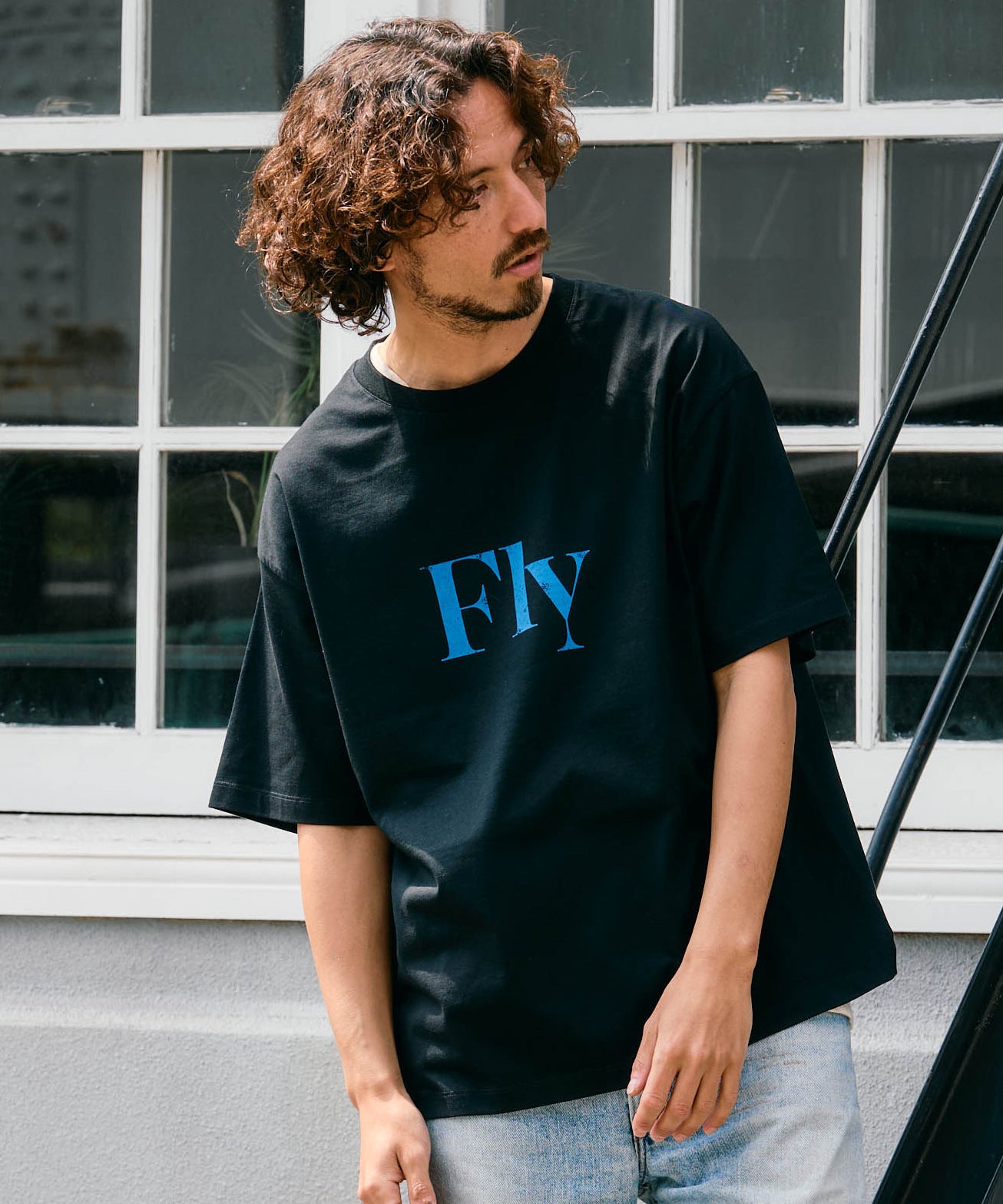 【予約販売7月初旬～中旬入荷】-Arlo Fly-（ｱｰﾛ･ﾌﾗｲ） "Fly & I Can" メッセージロゴ プリントTシャツ