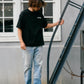 【予約販売7月中旬～下旬入荷】-Alex-(ｱﾚｯｸｽ) "do your own thing" ディストーションチェッカー バックプリントTシャツ