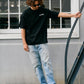 【予約販売7月中旬～下旬入荷】-Alex-(ｱﾚｯｸｽ) "do your own thing" ディストーションチェッカー バックプリントTシャツ