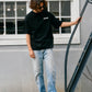 【予約販売7月中旬～下旬入荷】-Alex-(ｱﾚｯｸｽ) "do your own thing" ディストーションチェッカー バックプリントTシャツ