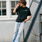 【予約販売7月中旬～下旬入荷】-Alex-(ｱﾚｯｸｽ) "do your own thing" ディストーションチェッカー バックプリントTシャツ
