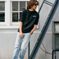 【予約販売7月中旬～下旬入荷】-Alex-(ｱﾚｯｸｽ) "do your own thing" ディストーションチェッカー バックプリントTシャツ