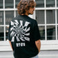 【予約販売7月中旬～下旬入荷】-Alex-(ｱﾚｯｸｽ) "do your own thing" ディストーションチェッカー バックプリントTシャツ