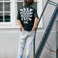 【予約販売7月中旬～下旬入荷】-Alex-(ｱﾚｯｸｽ) "do your own thing" ディストーションチェッカー バックプリントTシャツ