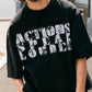 【予約販売7月中旬～下旬入荷】-Jesse-(ｼﾞｪｼｰ)  "ACTIONS SPEAK LOUDER" カットオフ ハーフスリーブスウェット